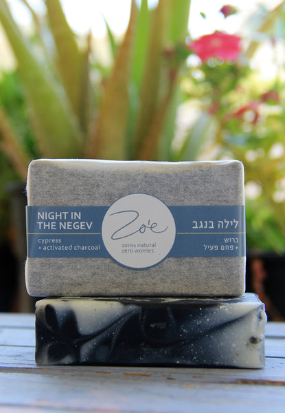 NIGHT IN THE NEGEV | activated charcoal